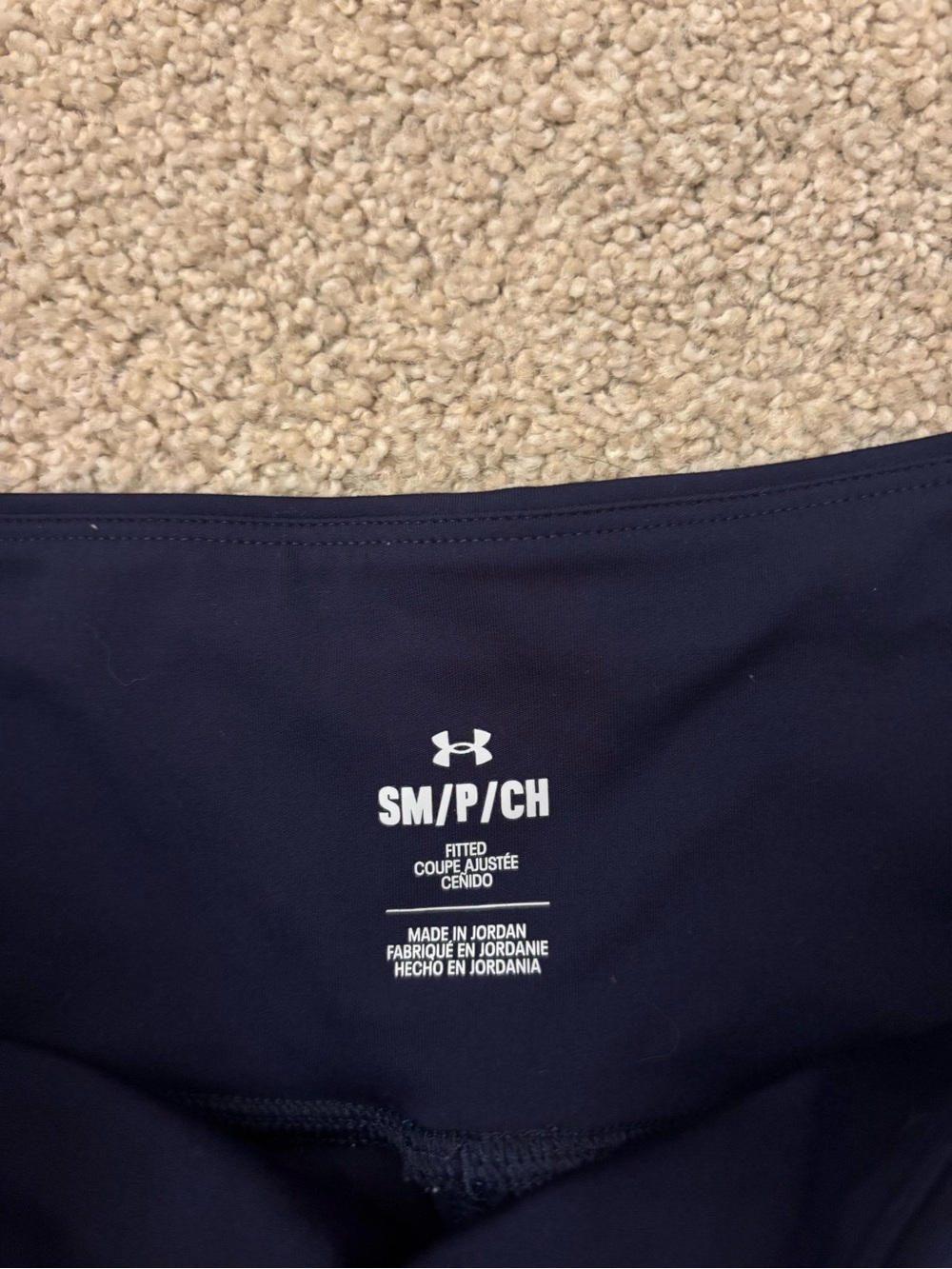 Women’s under armour navy jogger leggings small. Sf/1 cat home - Picture 2 of 3